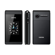 Sucessful Business Man's Choice UNIWA X28 2.8/1.77 Inch Dual Screen Dual SIM Card SOS Function Big Button Flip Phones 2019